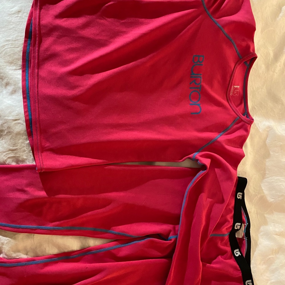 Burton girls long underwear 10 / 12 GUC some snags